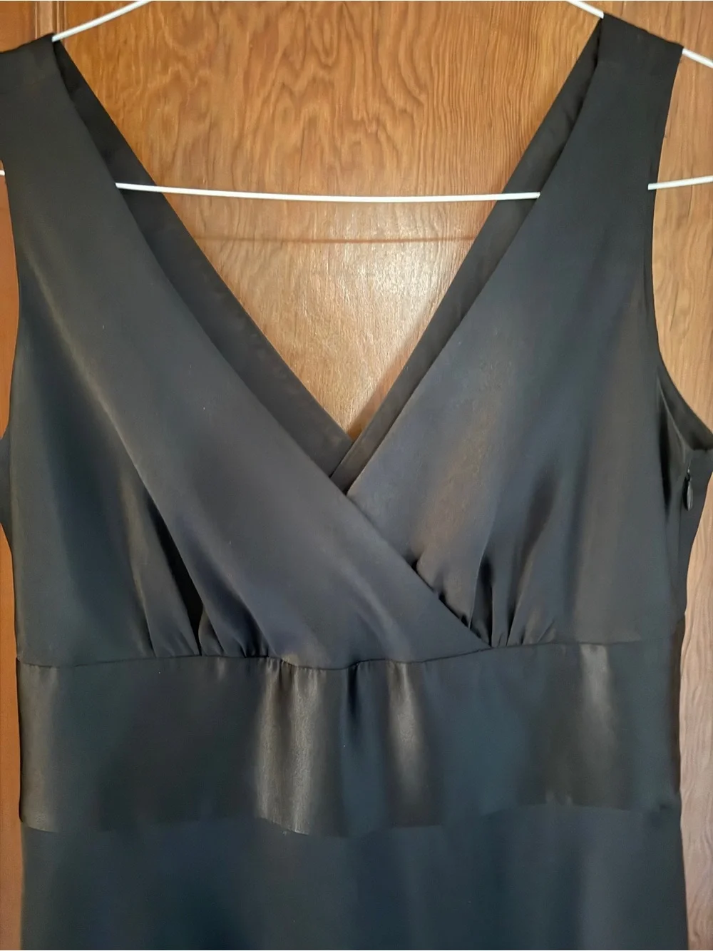 J. Crew Black Silk V-Neck Dress